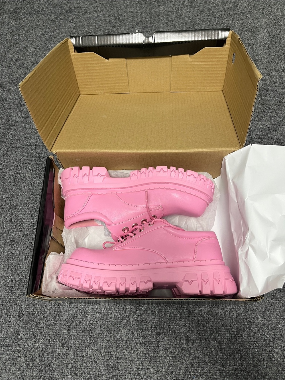 dELiA*s Pink Chunky Lace-Up Platform Boots